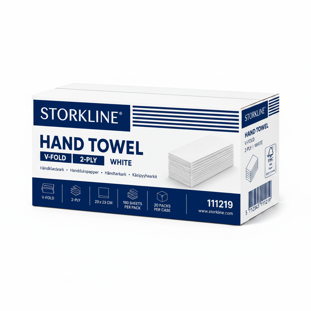Hand Towel V-Fold 2-Ply – White